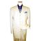 Soho Solid Yellow Super 100's Rayon Blend Suit